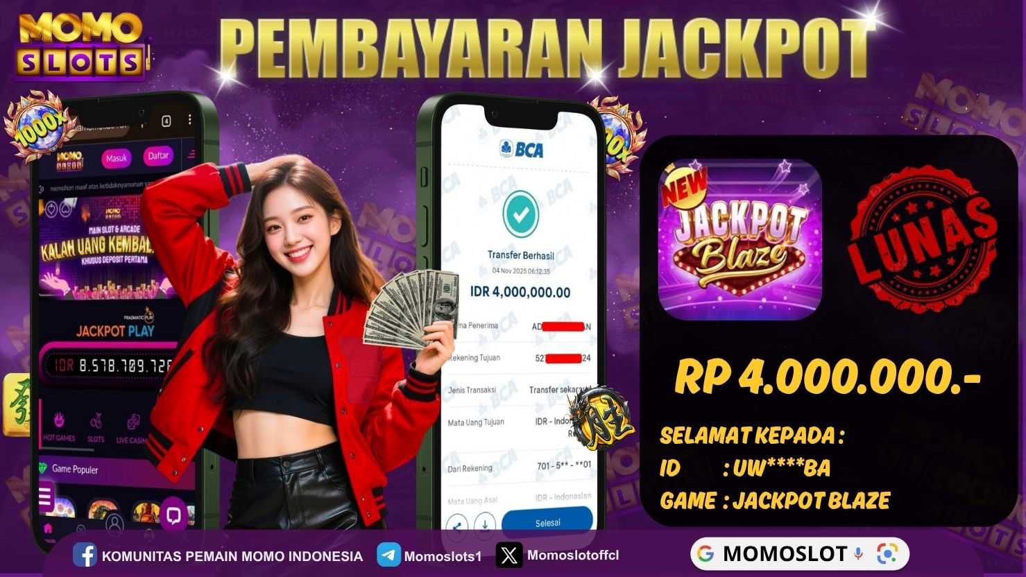 MOMOSLOTS JACKPOT SLOT JACKPOT BLAZE